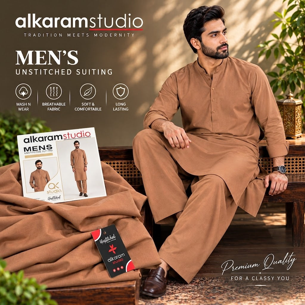 Alkaram Studio Men's Wash &Wear - Wholesale Pakistan