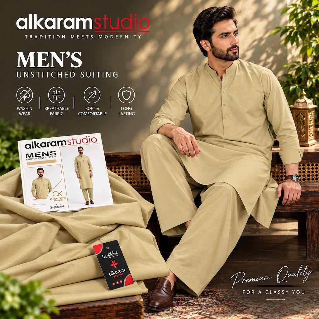 Alkaram Studio Men's Wash &Wear - Wholesale Pakistan