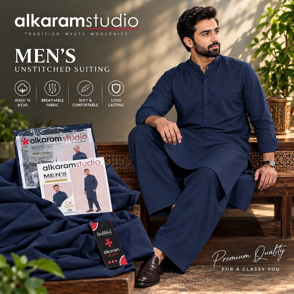 Alkaram Studio Men's Wash &Wear - Wholesale Pakistan