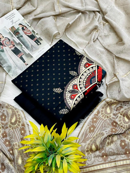 Cherry Jacquard Shawl 3PC Suit Winter 2026 - Wholesale