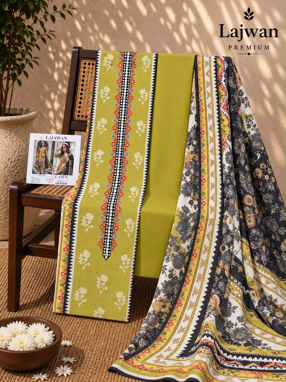 Lajawan Printed Lawn 3PC Collection 2026 | Super Wholesale