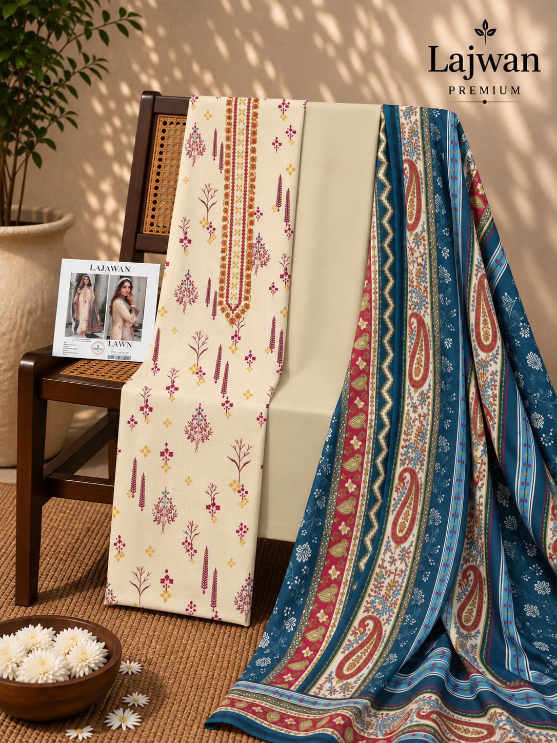 Lajawan Printed Lawn 3PC Collection 2026 | Super Wholesale