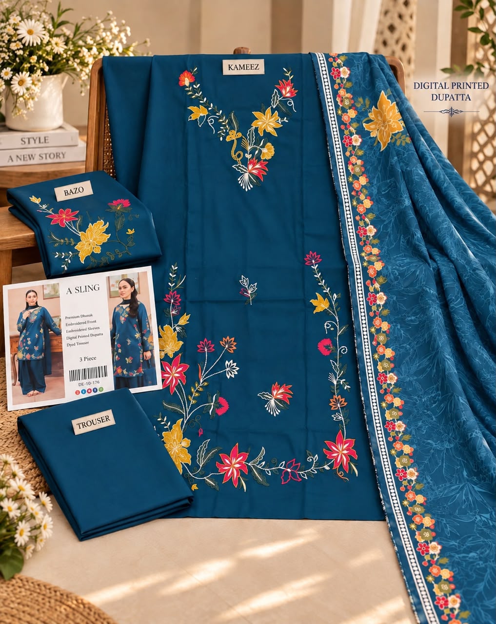 Mix Brand Luxury Dhanak Emb 3PC Winter Collection 2026 | Super Wholesale