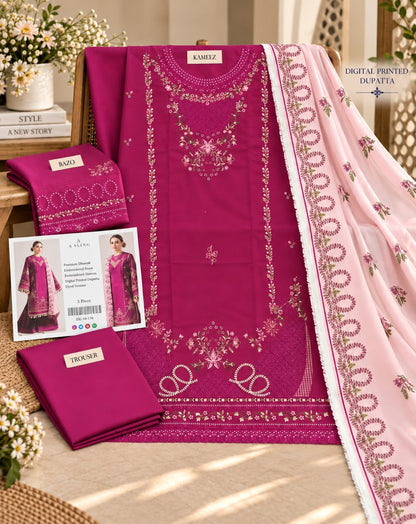 Mix Brand Luxury Dhanak Emb 3PC Winter Collection 2026 | Super Wholesale