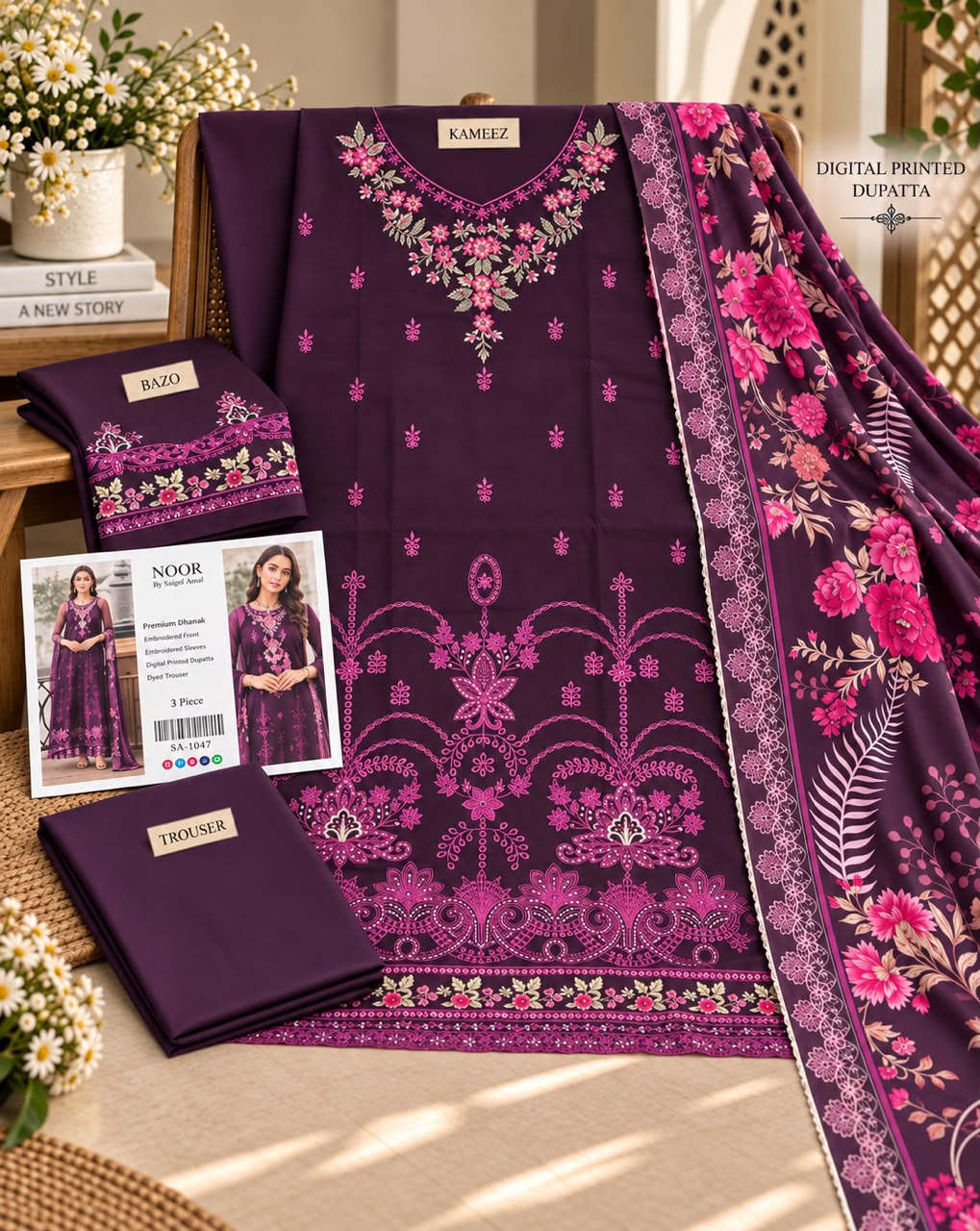 Mix Brand Luxury Dhanak Emb 3PC Winter Collection 2026 | Super Wholesale
