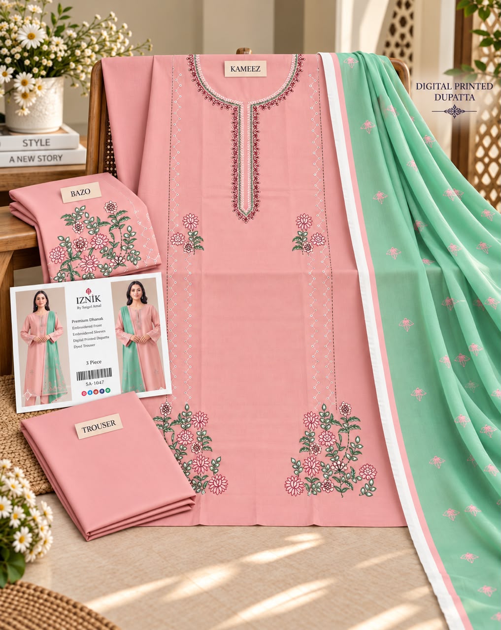 Mix Brand Luxury Dhanak Emb 3PC Winter Collection 2026 | Super Wholesale