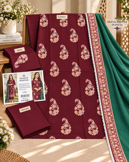 Mix Brand Luxury Dhanak Emb 3PC Winter Collection 2026 | Super Wholesale