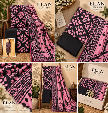 Elaan Premium Lawn 3PC Collection 2026 | Super Wholesale