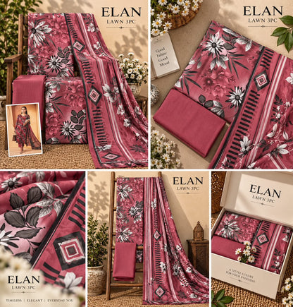 Elaan Premium Lawn 3PC Collection 2026 | Super Wholesale