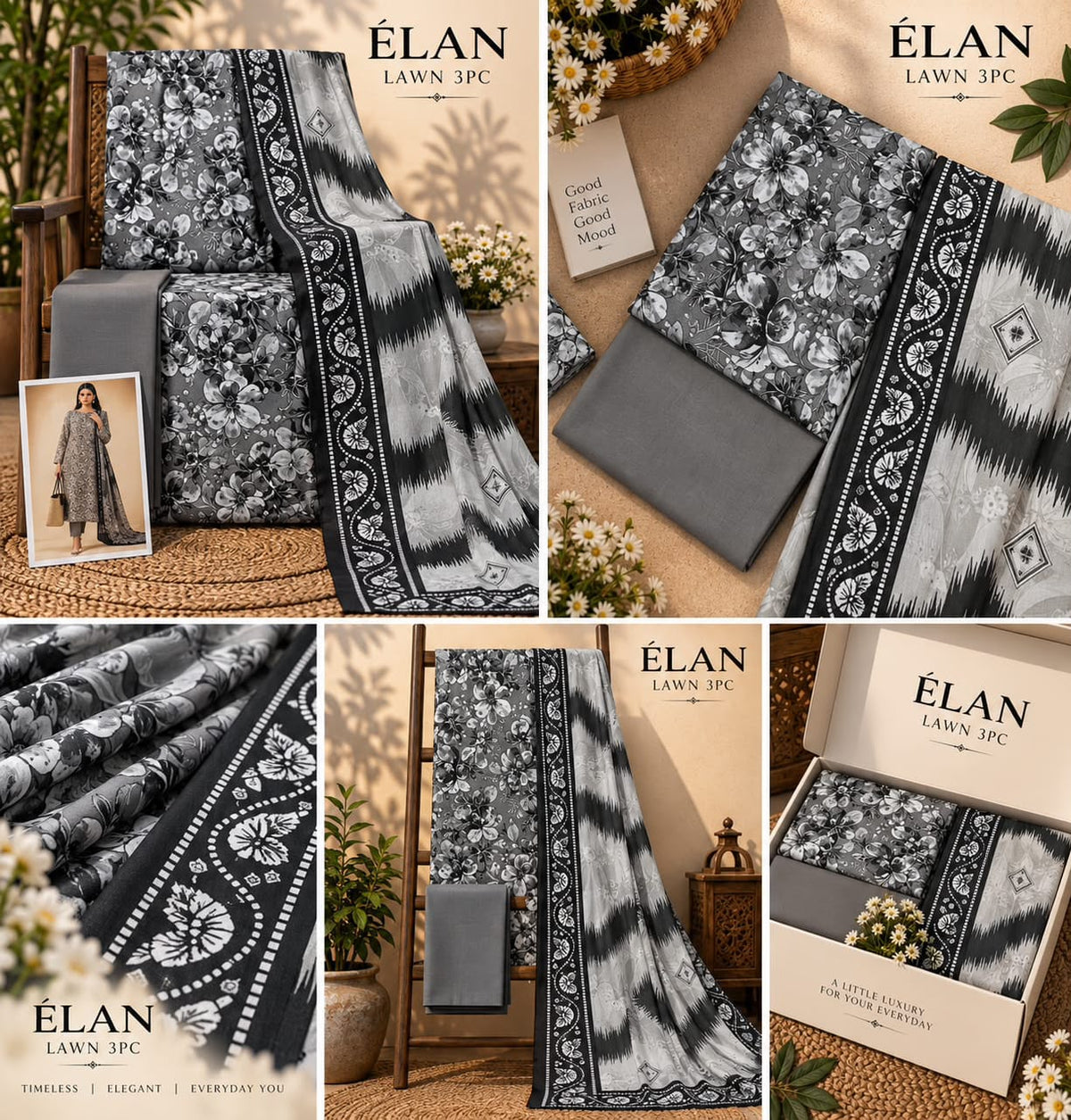 Elaan Premium Lawn 3PC Collection 2026 | Super Wholesale