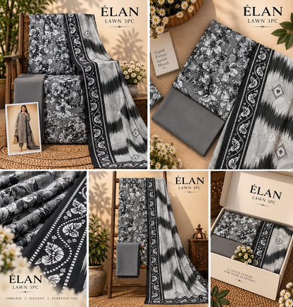 Elaan Premium Lawn 3PC Collection 2026 | Super Wholesale