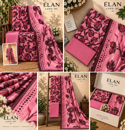Elaan Premium Lawn 3PC Collection 2026 | Super Wholesale