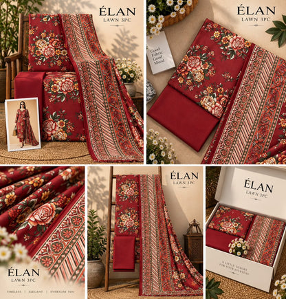 Elaan Premium Lawn 3PC Collection 2026 | Super Wholesale