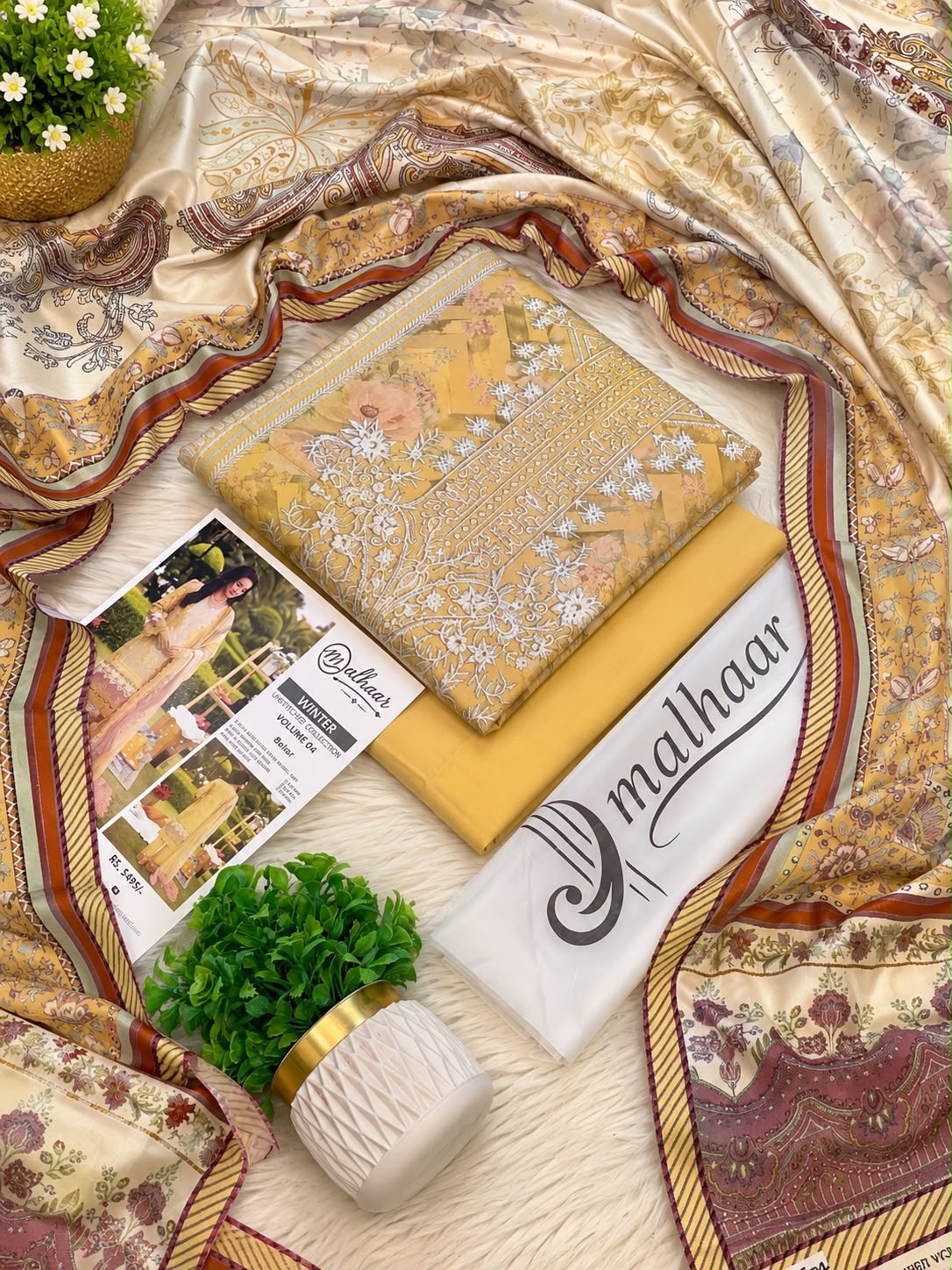 Malhaar Premium Printed Linen 4PC Winter Collection 2026-27 | Super Wholesale