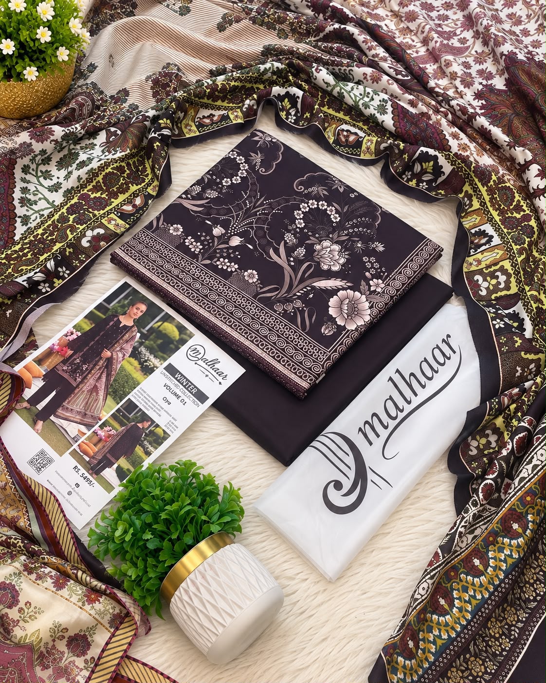 Malhaar Premium Printed Linen 4PC Winter Collection 2026-27 | Super Wholesale