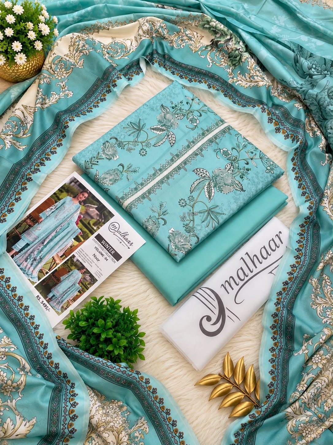 Malhaar Premium Printed Linen 4PC Winter Collection 2026-27 | Super Wholesale