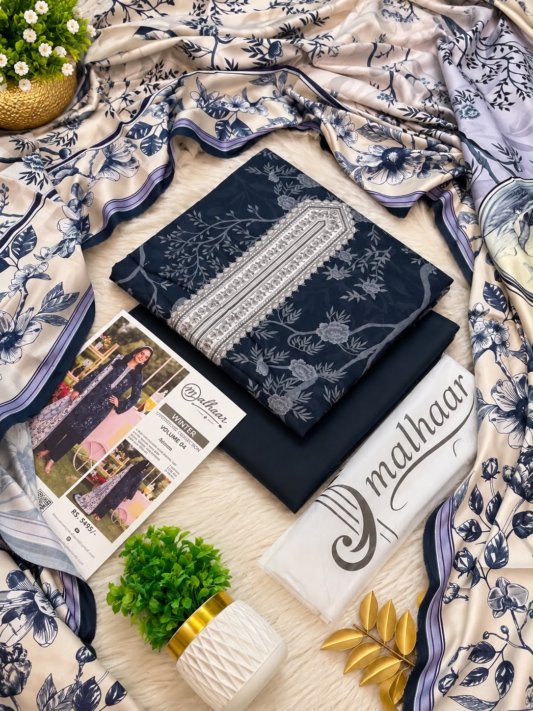 Malhaar Premium Printed Linen 4PC Winter Collection 2026-27 | Super Wholesale