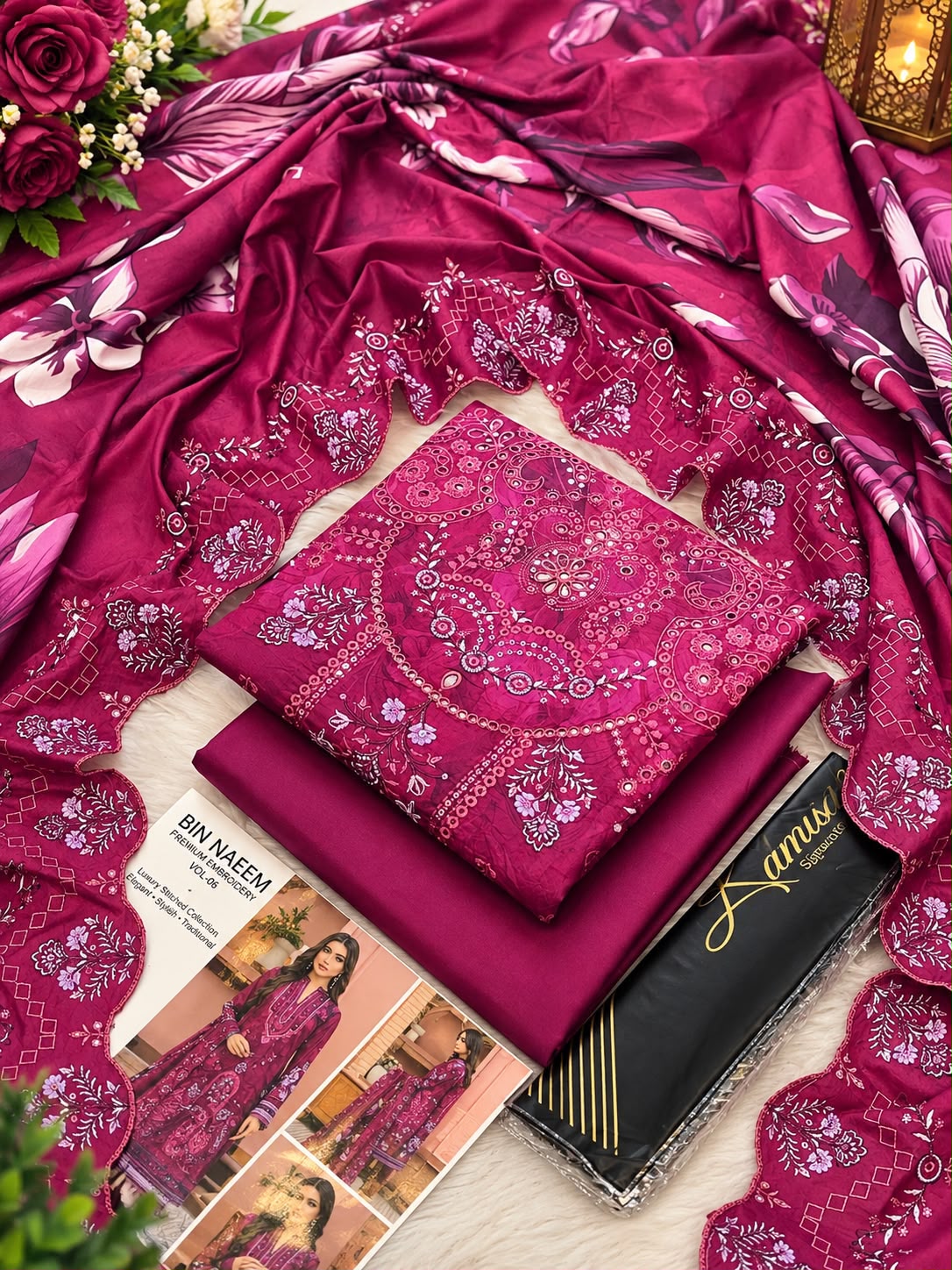 Lamisah Bin Naeem Royal Embroidery Cambric Collection 2026 | Super Wholesale