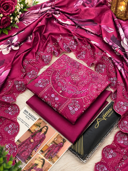 Lamisah Bin Naeem Royal Embroidery Cambric Collection 2026 | Super Wholesale