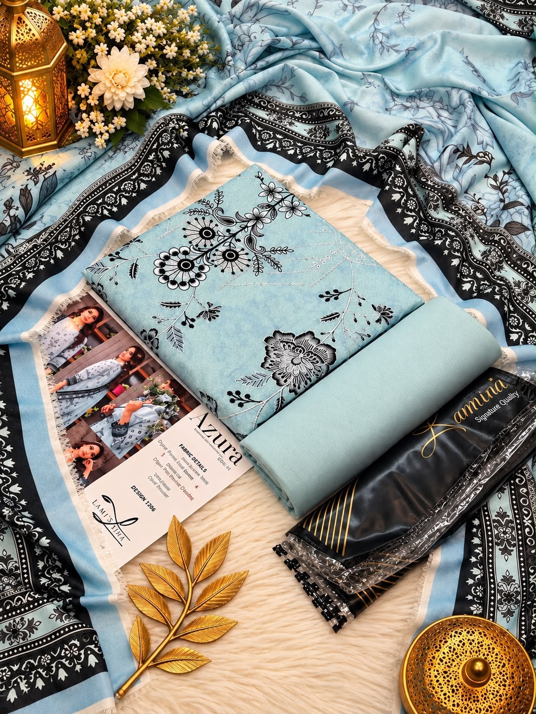 Lamisah Azura Karandi Emb 3PC Collection 2026 | Super Wholesale