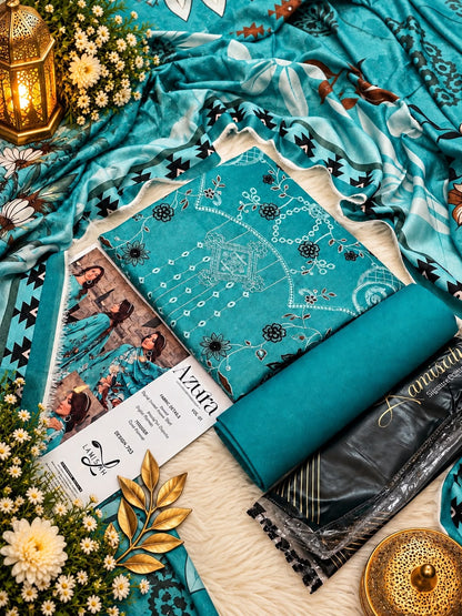 Lamisah Azura Karandi Emb 3PC Collection 2026 | Super Wholesale