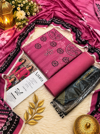 Lamisah Azura Karandi Emb 3PC Collection 2026 | Super Wholesale