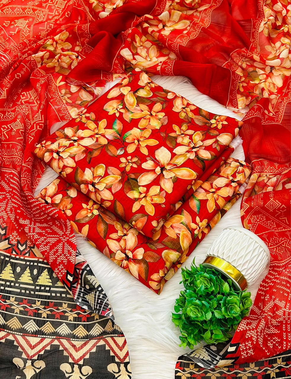 Hajra Printed Viscose Allover 3PC Collection 2026-27 | Super Wholesale