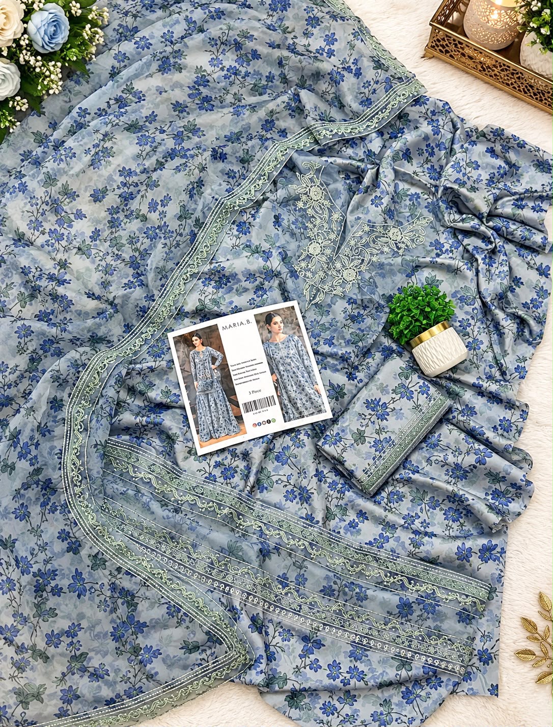 Mix Brand Luxury Silk Emb 3PC Vol-5 | Super Wholesale