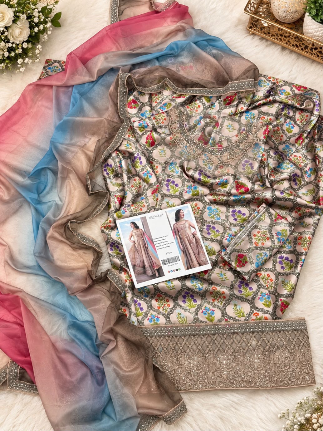 Mix Brand Luxury Silk Emb 3PC Vol-5 | Super Wholesale