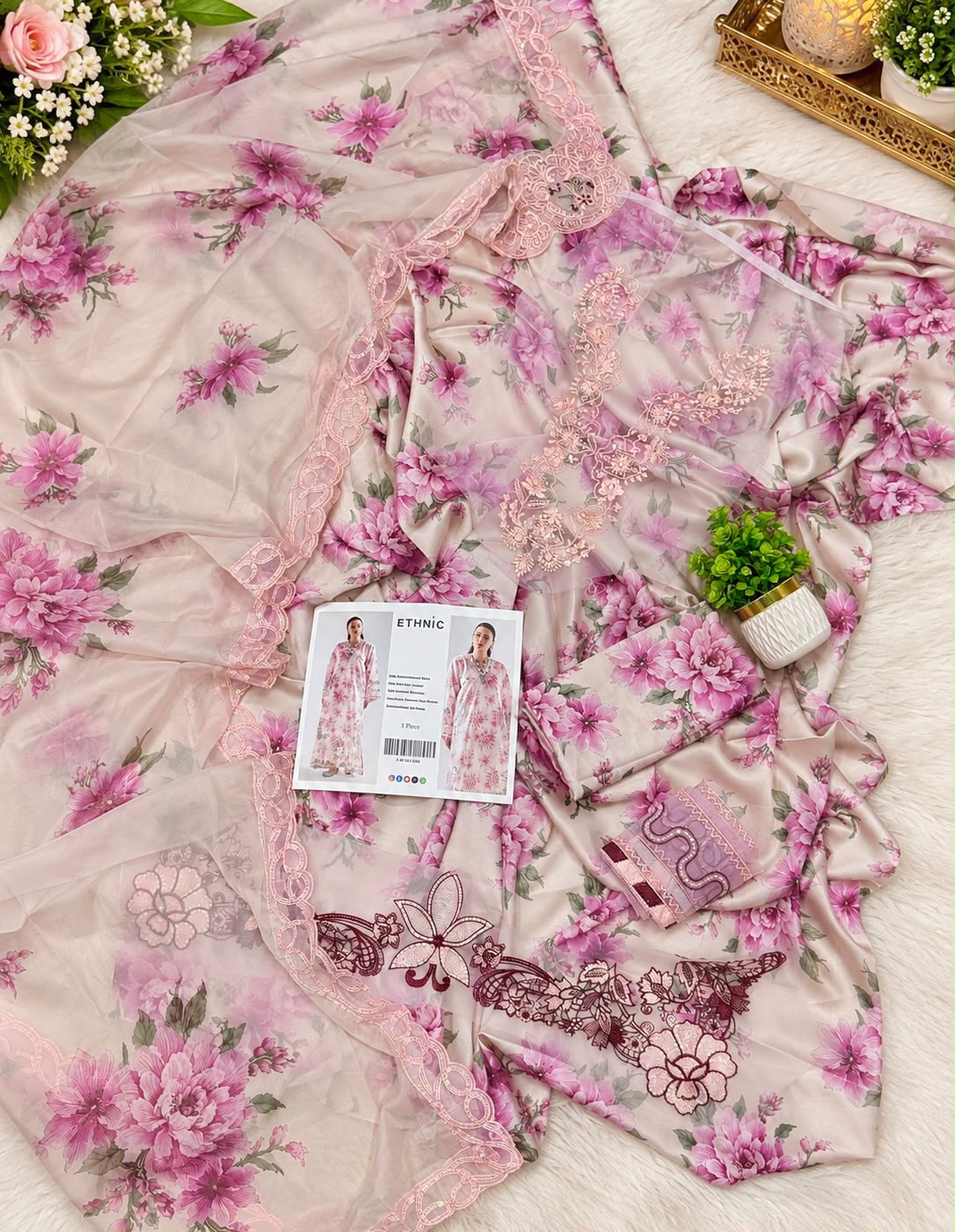 Mix Brand Luxury Silk Emb 3PC Vol-5 | Super Wholesale