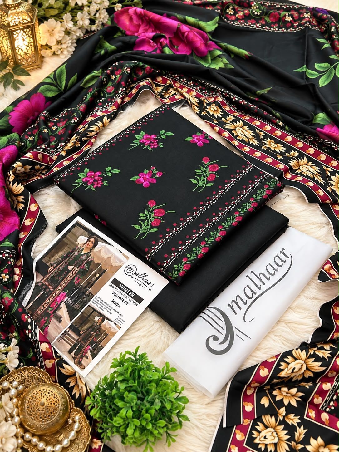 Malhaar Premium Printed Linen 4PC Winter Collection Vol-2 2026-27 | Super Wholesale