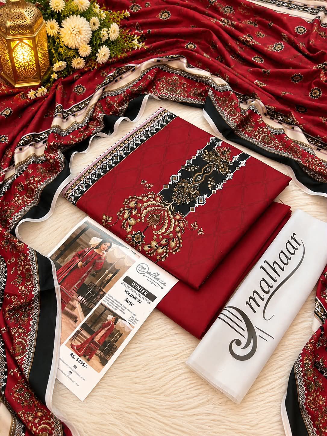Malhaar Premium Printed Linen 4PC Winter Collection Vol-2 2026-27 | Super Wholesale