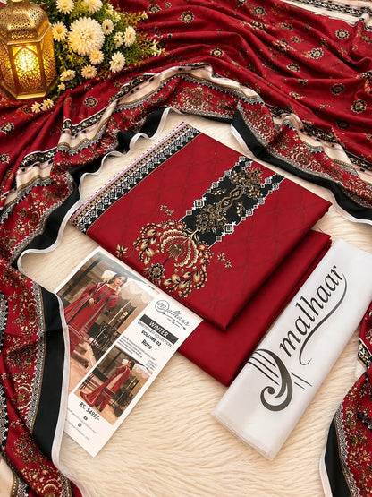 Malhaar Premium Printed Linen 4PC Winter Collection Vol-2 2026-27 | Super Wholesale