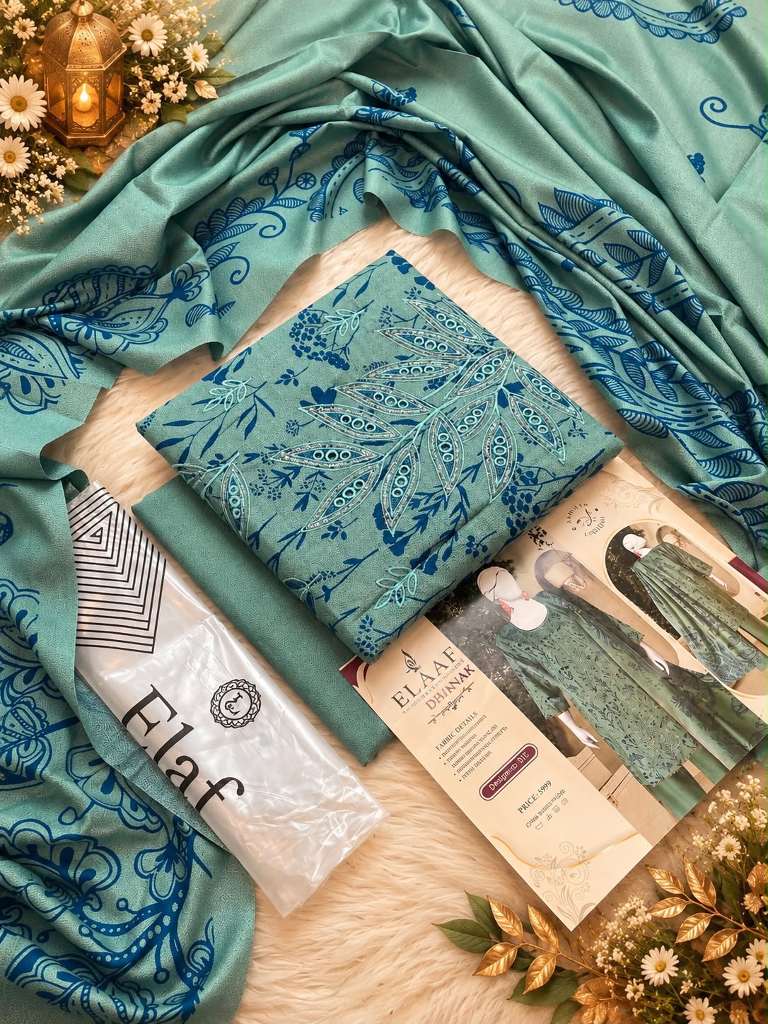 Elaaf Luxury Dhanak Embroidered 3PC Winter Collection 2026-27 | Super Wholesale