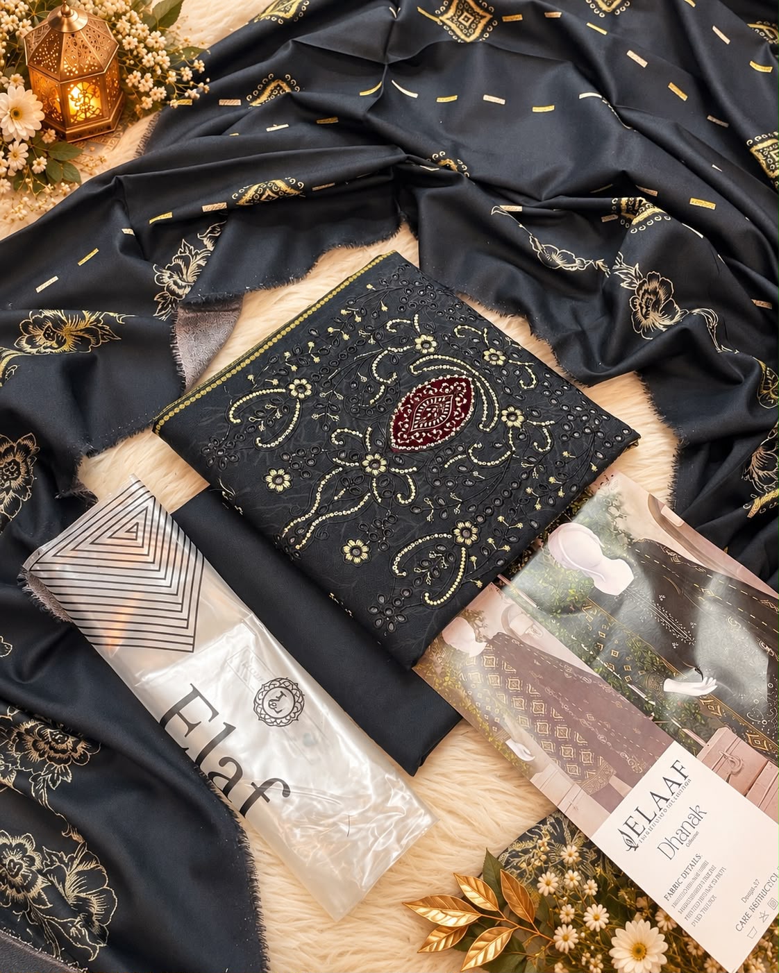 Elaaf Luxury Dhanak Embroidered 3PC Winter Collection 2026-27 | Super Wholesale