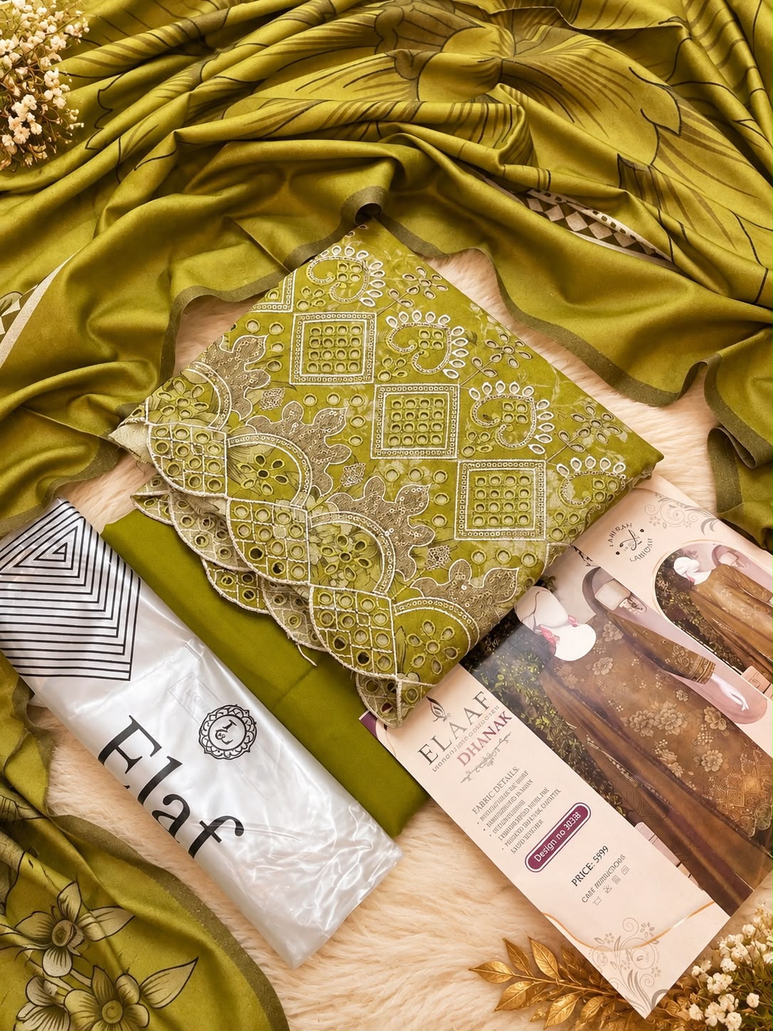 Elaaf Luxury Dhanak Embroidered 3PC Winter Collection 2026-27 | Super Wholesale