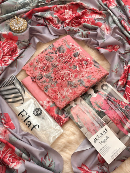 Elaaf Luxury Dhanak Embroidered 3PC Winter Collection 2026-27 | Super Wholesale