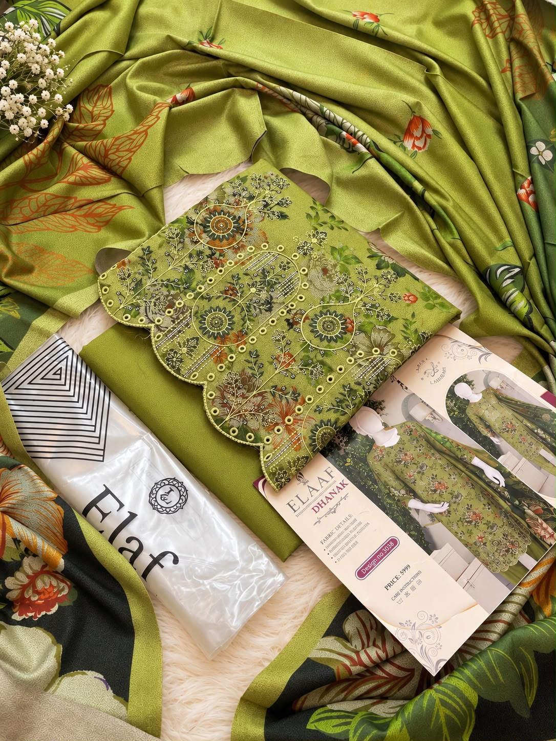 Elaaf Luxury Dhanak Embroidered 3PC Winter Collection 2026-27 | Super Wholesale