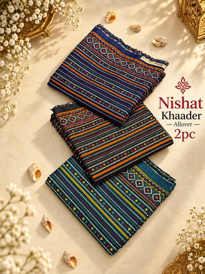 Nishat Printed Khaddar 2PC Winter Collection 2026-27 | Super Wholesale