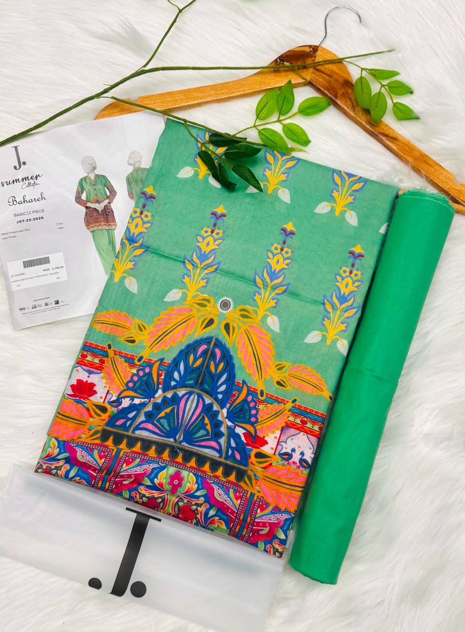 J. Unstitched Lawn 2PC – Wholesale Suits