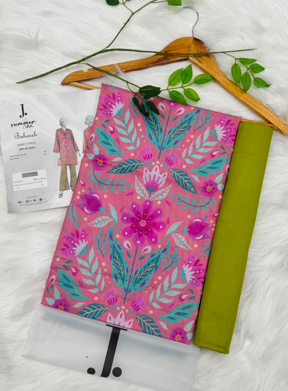J. Unstitched Lawn 2PC – Wholesale Suits