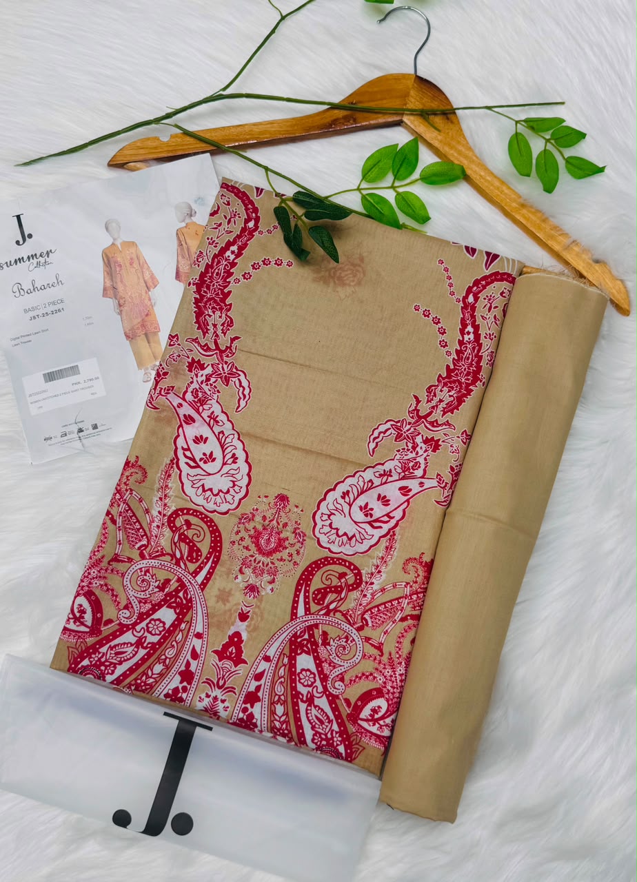 J. Unstitched Lawn 2PC – Wholesale Suits
