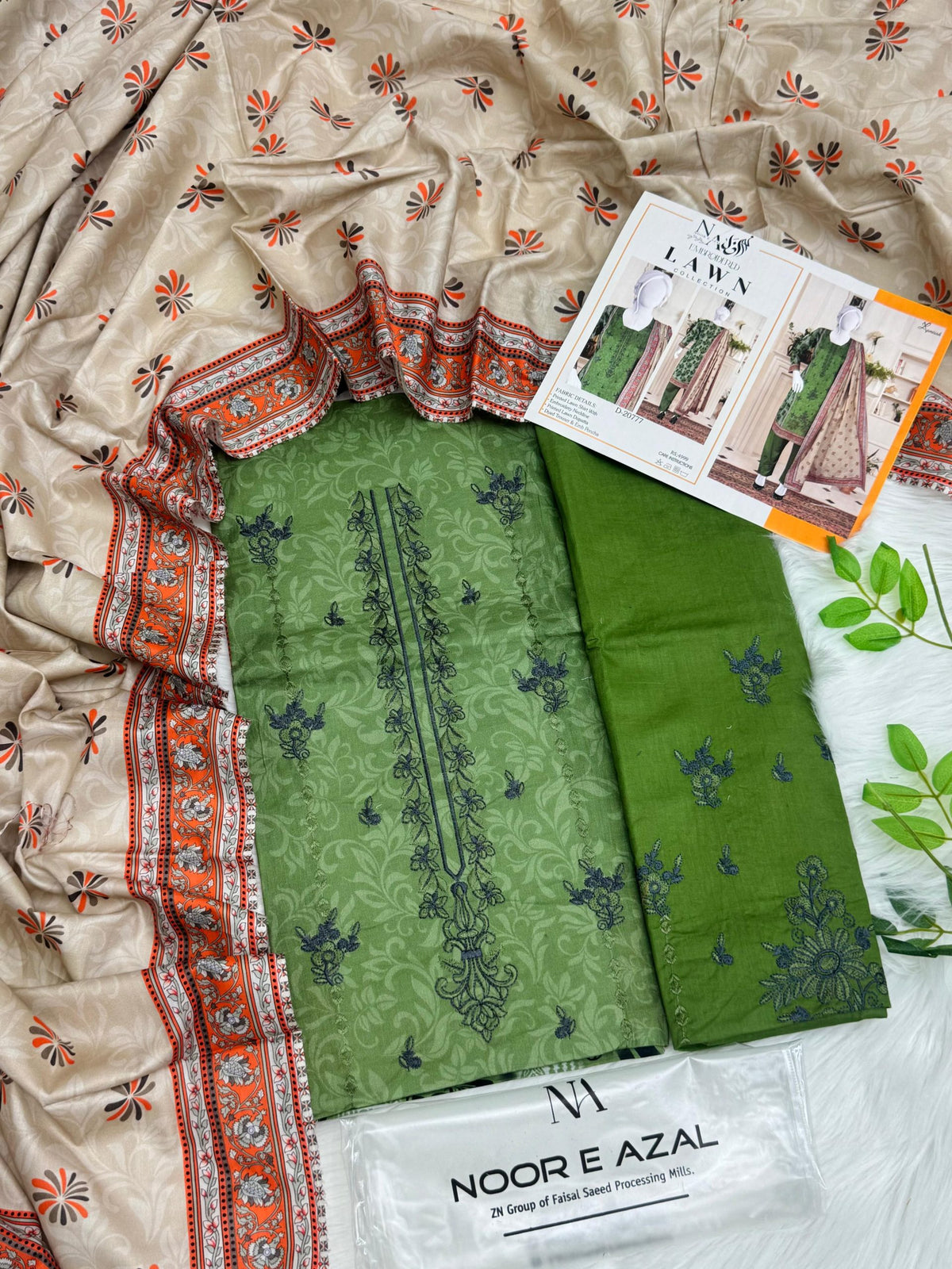 Noor E Azal Embroidered Lawn 3PC – Wholesale Suits