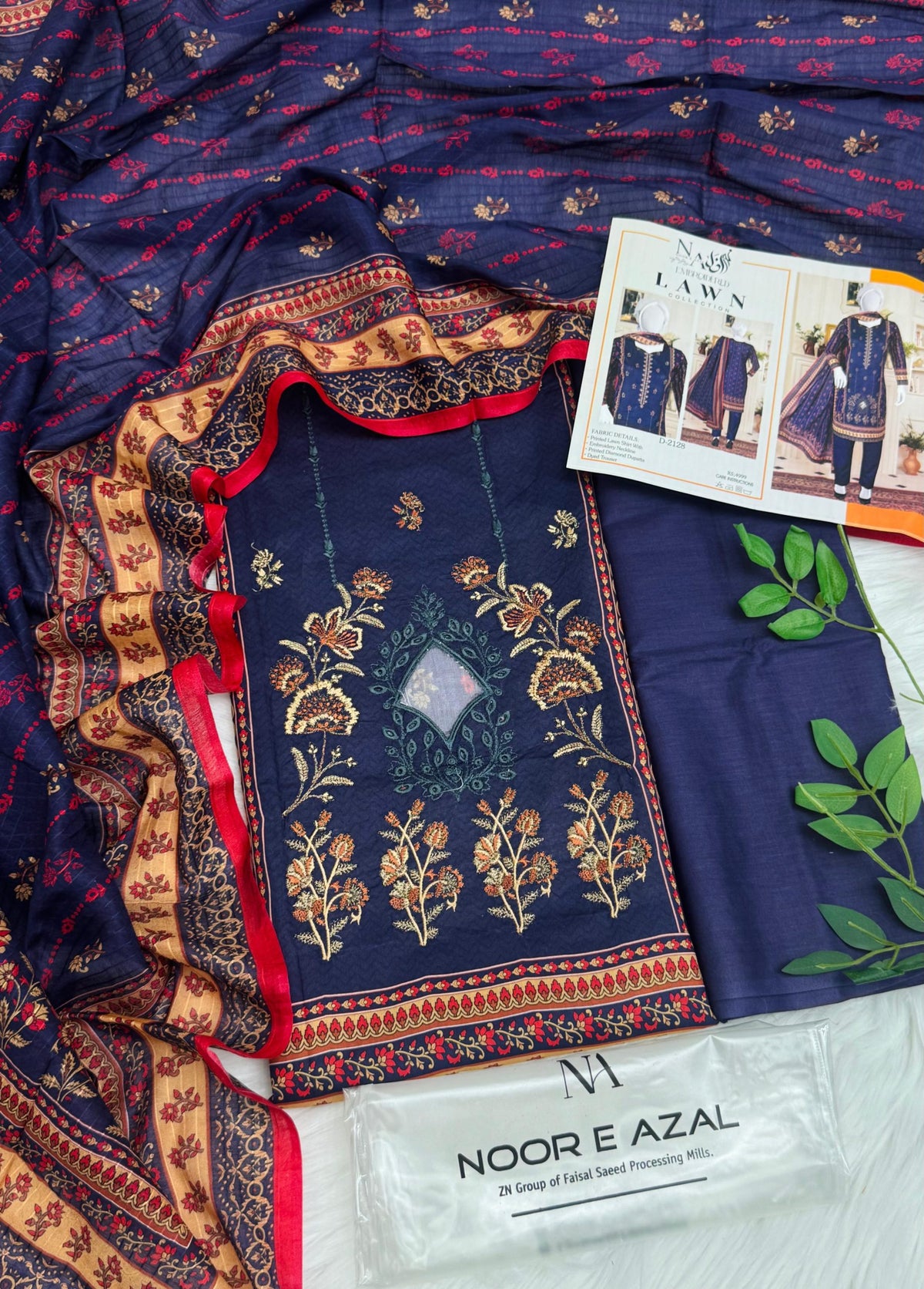 Noor E Azal Embroidered Lawn 3PC – Wholesale Suits